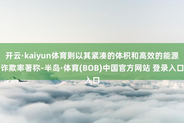 开云·kaiyun体育则以其紧凑的体积和高效的能源诈欺率著称-半岛·体育(BOB)中国官方网站 登录入口