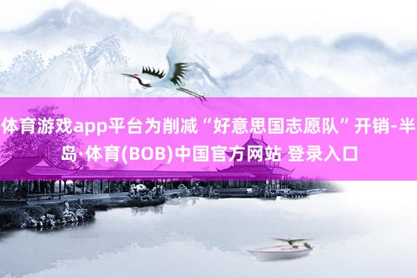 体育游戏app平台为削减“好意思国志愿队”开销-半岛·体育(BOB)中国官方网站 登录入口
