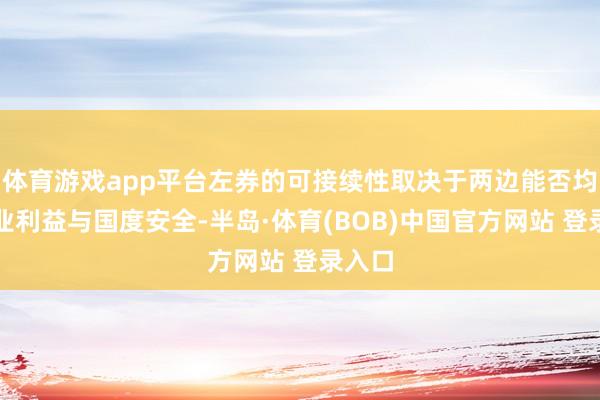 体育游戏app平台左券的可接续性取决于两边能否均衡营业利益与国度安全-半岛·体育(BOB)中国官方网站 登录入口