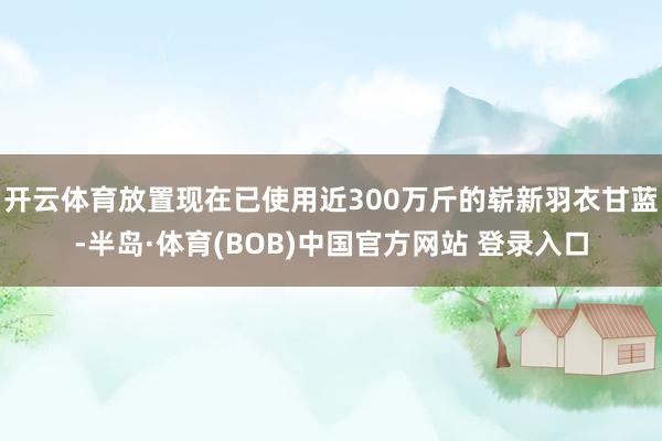 开云体育放置现在已使用近300万斤的崭新羽衣甘蓝-半岛·体育(BOB)中国官方网站 登录入口