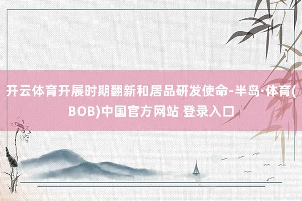 开云体育开展时期翻新和居品研发使命-半岛·体育(BOB)中国官方网站 登录入口